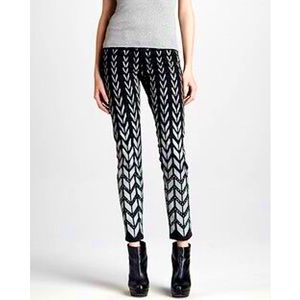 NWT CURRENT/ELLIOTT black chevron ombré rhinestone jeans size 25/0 new with tags